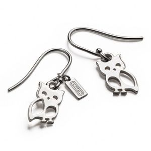 Coach OWL earring plus 3 other owl earrings